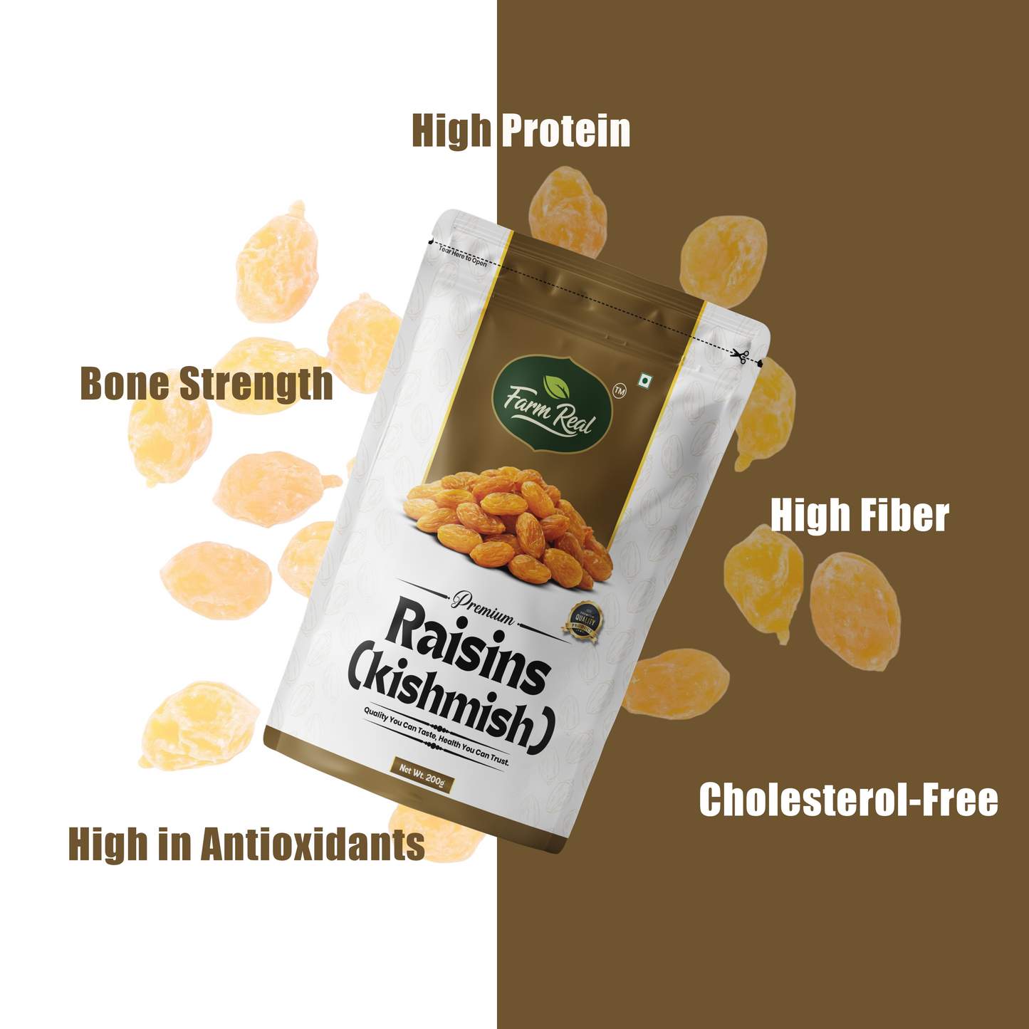 Farm Real | Premium Seedless Green Raisins